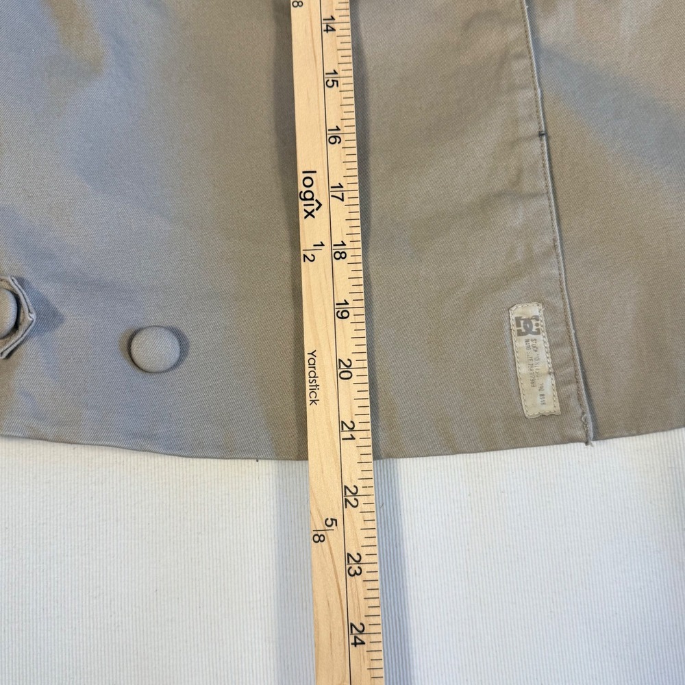 DC Shoes M Utility Luxe Safari Jacket Y2K Military Cargo Cropped Khaki Read Des. - Picture 6 of 16